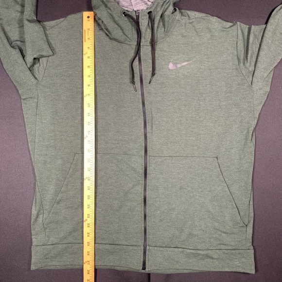 NIKE DRI-FIT Men`s Size XXL Green Running Zip-Up Hoodie 933428-932 - Picture 5 of 9